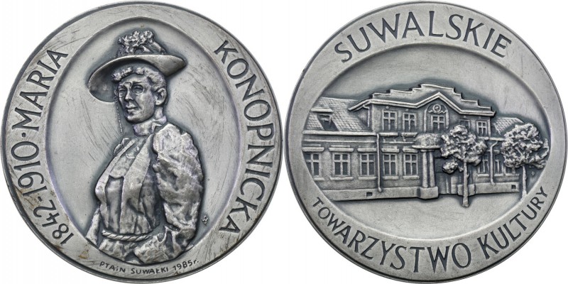 PRL. Medal Maria Konopnicka 1985 MW, silver 
Na obrzeżu próba srebra Ag .925.Su...