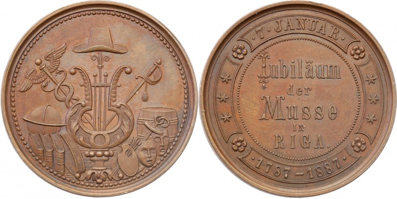 Medal for the hundredth anniversary of the founding of the museum in Riga 1887 ...
