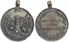 Germany, Isenburg. Carl Friderch (1806-1815). Medal 1814 
Medal dla uczestników walk przeciw Napoleonowi.Ciemna patyna.
Waga/Weight: 10,18 g Ag Meta...
