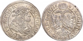Silesia. Leopold I. (1658-1705). 6 krajcar 1683 FIK, Opole 
Pięknie zachowana, rzadka moneta z mennicy Opolskiej. Połysk, delikatna patyna.F.u.S. 486...