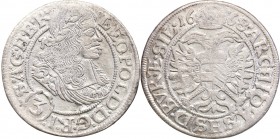 Silesia. Leopold I. (1658-1705). 3 krajcary 1668 SHS, Wroclaw 
Połysk.E.M. 979, F.u.S. 461
Waga/Weight: 1,46 g Ag Metal: Średnica/diameter: 
Stan z...
