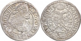 Silesia. Leopold I. (1658-1705). 3 krajcary 1669 SHS, Wroclaw 
Połysk, naturalne wygięcie krążka.E.M. 989; F.u.S. 465
Waga/Weight: 1,70 g Ag Metal: ...