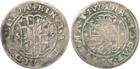 Livonia. The Order of the Swordsmen. 1/2 marki 1553, Riga 
Heinrich von Galen i Wilhelm von Brandenburg.Zielonkawa patyna. Rzadsza moneta.Neumann 264...