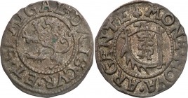Courland. Gotthard Kettler (1561-1587). Schilling (szelag) 1576, Mitawa 
Ładny egzemplarz, patyna.&nbsp;Neumann 299
Waga/Weight: 0,97 g Ag Metal: Śr...