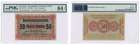 Poland - OST 50 Kopek (kopeck) 1916 Poznan PMG 64 EPQ 
Wysoka nota gradingowa z dopiskiem EPQ za wyjątkową jakość papieru. Idealnie zachowany banknot...