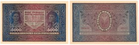 5.000 marek polskich 1920 II seria AH 
Pięknie zachowany banknot.Miłczak 31b; Lucow 417 (R2)
Waga/Weight: Metal: Średnica/diameter: 
Stan zachowani...