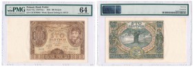 100 zlotych 1934 seria CB PMG 64 
Idealnie zachowany banknot w gradingu PMG.Lucow 675b (R0); Miłczak 74c
Waga/Weight: Metal: Średnica/diameter: 
St...