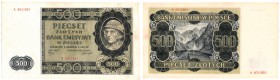 500 zlotych 1940 seria A 
Zagniecenia, niewielkie przybrudzenia. Sztywny papier.Lucow 801 (R2), Miłczak 98a
Waga/Weight: Metal: Średnica/diameter: ...