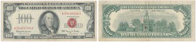 USA. 100 $ dollars 1966 Seria AA red seal 
Kathryn O`Hay Granhan, Henry H. Fowler.Stosunkowo rzadko występujący w obiegu banknot.
Waga/Weight: Metal...