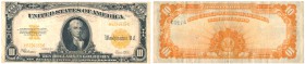 USA. 10 $ dollars 1922 Gold certyficate, Large size, seria H 
Podpisy: Speelman, Wchite.Złamany w pionie, zagniecenia. Rzadszy banknot.
Waga/Weight:...