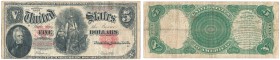 USA. 5 $ dollars 1907 Legal Tender, Large Size seria K 
Podpisy: Speelman, White.Wielokrotnie złamany, wiotki papier. Rzadszy banknot.
Waga/Weight: ...