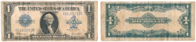 USA. Dolar $ 1923 Silver certyficate, Large size, seria ED 
Podpisy: Speelman, White.Liczne złamania, drobne naddarcia.
Waga/Weight: Metal: Średnica...