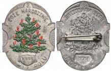 II RP / Poland. Badge 3 Christmas in Field 1916 
Stan zachowania bliski idealnemu.Wymiary: 35 x 27 mm
Waga/Weight: Metal: Średnica/diameter: 
Stan ...