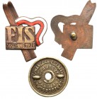 II RP / Poland. Souvenir badge FIS 1939, Zakopane 
Mosiądz, emalie. Nakrętka Iwańczak - Warszawa.Bardzo dobry stan zachowania.&nbsp;
Waga/Weight: Me...