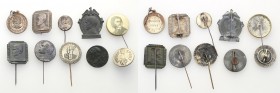 II RP / Poland. Badges, pendants, patriotic badges, group 10 pieces 
Przedmioty w dobrym stanie zachowania. Zestaw 10 sztuk.
Waga/Weight: Metal: Śre...