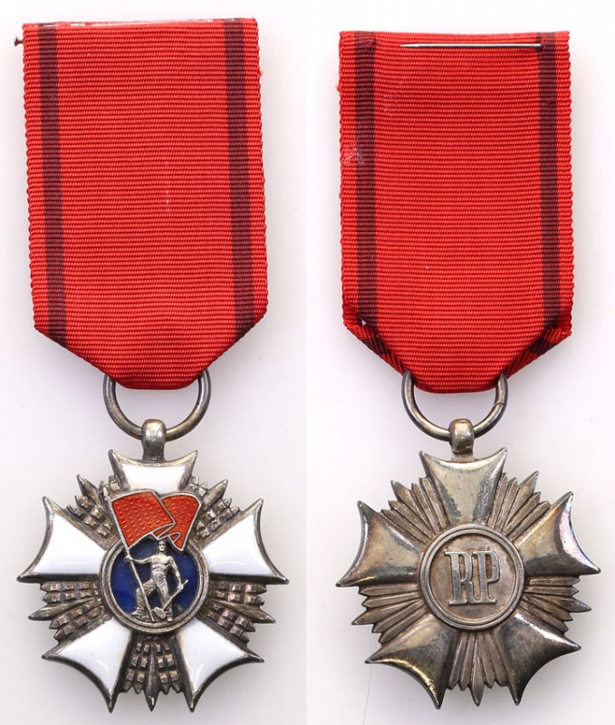 PRL. Order of the Work Banner - II klasa, silver 
Kompletne emalie, oryginalna ...