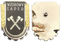PRL. Badge Model Sapper 
Biały metal, nienaruszone emalie. Stan niemal idealny.Wymiary: 29 x 41 mm
Waga/Weight: Metal: Średnica/diameter: 
Stan zac...