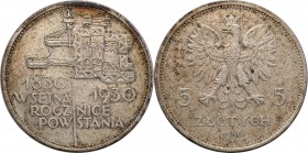 II RP. 5 zlotych 1930 Sztandar 
Bardzo ładny, świeży egzemplarz. Delikatny połysk menniczy, miejscowa patyna.Parchimowicz 115a
Waga/Weight: 17,95 g ...