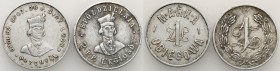 II RP. Military Cooperative. 1 zloty, group 2 coins 
1 złoty 2 P.P. Legionów1 złoty 38 P. StrzelcówPatyna.
Waga/Weight: Al Metal: Średnica/diameter:...