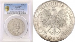 II RP. PROBA / PATTERN silver 10 zlotych 1933 Traugutt, PROOF, PCGS PR62 (MAX) 
Najwyższa nota gradingowa na świecie w PCGS.Moneta wybita stemplem lu...