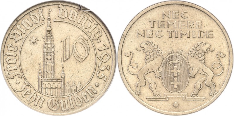 Wolne Miasto Gdańsk / Danzig. 10 gulden 1935 Ratusz 
Druga najwyższa nota gradi...