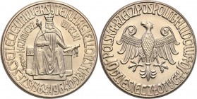 PRL. PROBA / PATTERN Copper-Nickel 10 zlotych 1964 Kazimierz Wielki 
Nakład: 30.000 sztuk. Na rewersie wklęsły napis PRÓBA.Piękny, menniczy egzemplar...