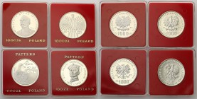PRL. PROBA / PATTERN silver 100-1000 zlotych 1981-1985, group 4 pieces 
Pięknie zachowane egzemplarze w oryginalnych pudełkach NBP.
Waga/Weight: Ag ...