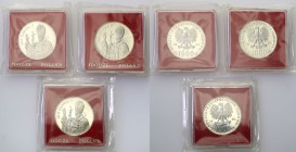 PRL. PROBA / PATTERN 1000 zlotych 1982 John Paul II, group 3 coins 
Monety w menniczym stanie zachowania w oryginalnych pudełkach NBP i zgrzewkach.Fi...