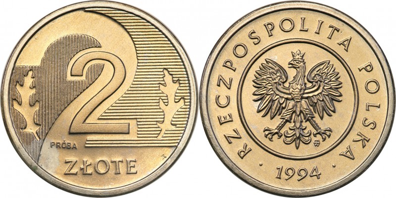 III RP. PROBA / PATTERN Nickel 2 zlote 1994, nominał 
Piękny, menniczy egzempla...