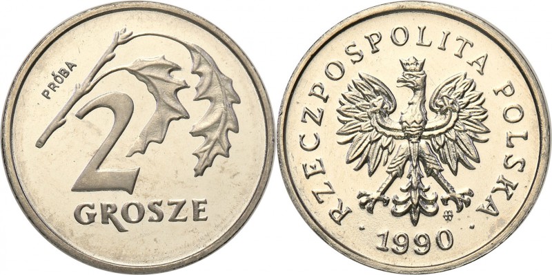 III RP. PROBA / PATTERN Nickel 2 grosze 1990 
Połysk.Fischer P 436
Waga/Weight...