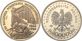 III RP. PROBA / PATTERN Nickel 300.000 zlotych 1994 Powstanie Warszawski 
Piękny egzemplarz.Fischer P 434
Waga/Weight: 25.39 g Ni Metal: Średnica/di...