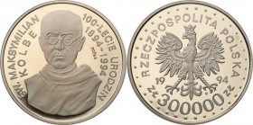 III RP. PROBA / PATTERN Nickel 300.000 zlotych 1994 Kolbe 
Piękny egzemplarz.Fischer P 432
Waga/Weight: 25.23 g Ni Metal: Średnica/diameter: 
Stan ...