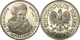 III RP. PROBA / PATTERN Nickel 200.000 zlotych 1993 Kazimierz Jagiellończyk 
Piękny egzemplarz, ryski.Fischer P 420
Waga/Weight: 16,04 g Ni Metal: Ś...