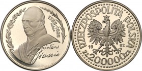 III RP. PROBA / PATTERN Nickel 200.000 zlotych 1992 Staszic 
Piękny egzemplarz.Fischer P 414
Waga/Weight: 16.07 g Ni Metal: Średnica/diameter: 
Sta...