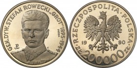 III RP. PROBA / PATTERN Nickel 200.000 zlotych 1990 Rowecki Grot 
Piękny egzemplarz.Fischer P 401
Waga/Weight: Piękny egzemplarz. Fischer P 4 Metal:...