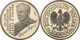 III RP. PROBA / PATTERN Nickel 100.000 zlotych 1992 Korfanty 
Piękny egzemplarz.Fischer P 397
Waga/Weight: 16.47 g Ni Metal: Średnica/diameter: 
St...
