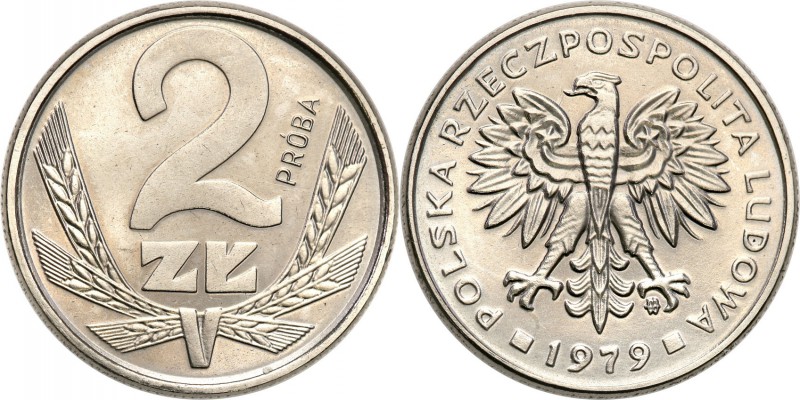 PRL. PROBA / PATTERN Nickel 2 zlote 1979 
Piękny, menniczy egzemplarz.Fischer P...