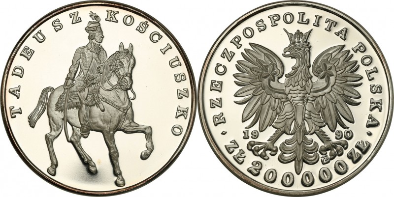 III RP. 200.000 zlotych 1990 Kościuszko Duży Tryptyk 
Moneta o wadze ponad 155 ...