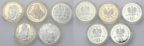 III RP. 10-200.000 zlotych 1994-2001, group 4 coins 
Monety w menniczym stanie zachowania.
Waga/Weight: Ag Metal: Średnica/diameter: 
Stan zachowan...