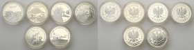 III RP. 100.000-200.000 zlotych 1991-1994, group 6 pieces 
Pięknie zachowane egzemplarze. Połysk.
Waga/Weight: Ag Metal: Średnica/diameter: 
Stan z...