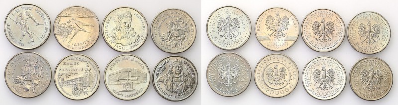 III RP. 20.000 zlotych Copper-Nickel 1993-1994, group 8 pieces 
Pięknie zachowa...