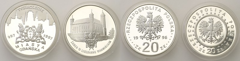 III RP. 20 zlotych 1996, group 2 pieces 
Menniczy stan zachowania.Fischer K (20...