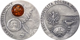 III RP. 20 zlotych 2001 Szlak Bursztynowy 
Menniczy egzemplarz. Rzadsza moneta.Fischer K (20) 022
Waga/Weight: 28,28 g Ag .925 Metal: Średnica/diame...