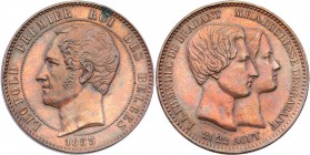 Belgium
Belgium. Leopold I (1831-1865). PRÓBA miedź 10 centimes 1853 
Połysk, brązowa patyna.
Waga/Weight: 20,53 g Cu Metal: Średnica/diameter: 
S...
