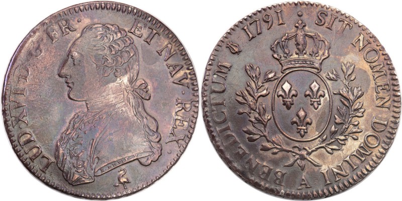 France
France. Ludwik XVI. Ecu 1791 A, Paris 
Wiekowa patyna na całej powierzc...