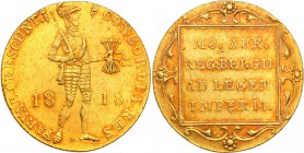 Netherlands
Netherlands, Wilhelm I (1815-1840). Ducat (Dukat) 1818, Utrecht 
Połysk, patyna. Ładnie zachowany egzemplarz.Friedberg 331
Waga/Weight:...
