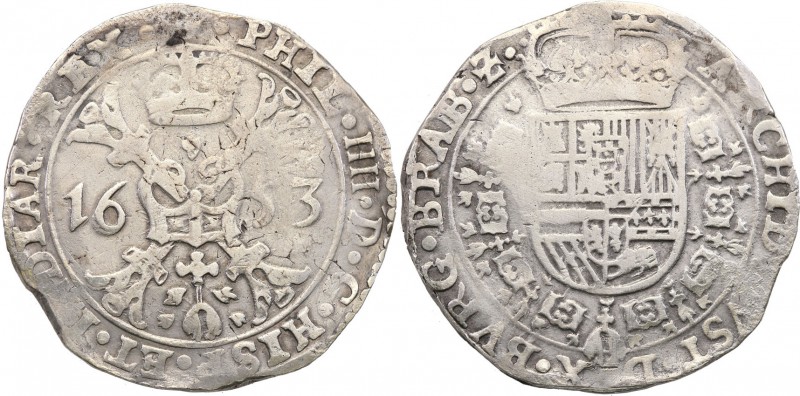 Netherlands
Netherlands, Brabant. Filip IV (1621-1665). Patagon 1653, Antwerpia...