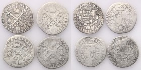 Netherlands
Netherlands, Flandria. Albert & Isabela. 1/4 patagon (1598-1621), Group 4 coins 
Patyna. 
Waga/Weight: Ag Metal: Średnica/diameter: 
S...