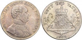 Germany / Prussia
Germany, Bavaria. Maximilian IV Joseph. Taler (Thaler) 1822, Munich 
Delikatny połysk w tle, równomierna patyna. Rzadsza moneta w ...