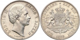 Germany / Prussia
Germany, Bavaria. Ludwik II. Taler (Thaler) 1866 
Połysk, wyraźne detale. Ładnie zachowana moneta.Davenport 612
Waga/Weight: 18,4...